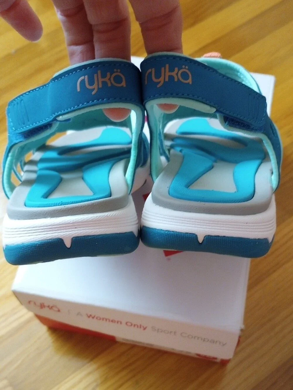 Ryka Teal and Coral Women's Sport Sandals